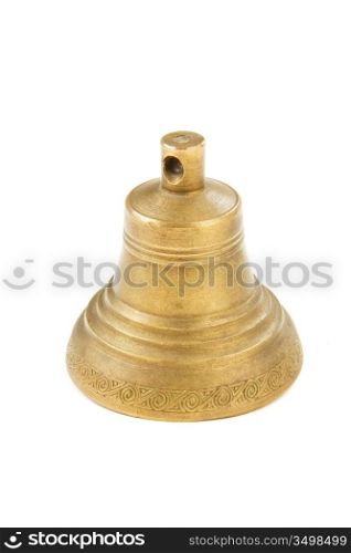 Bronze bell Christmas isolated on white background