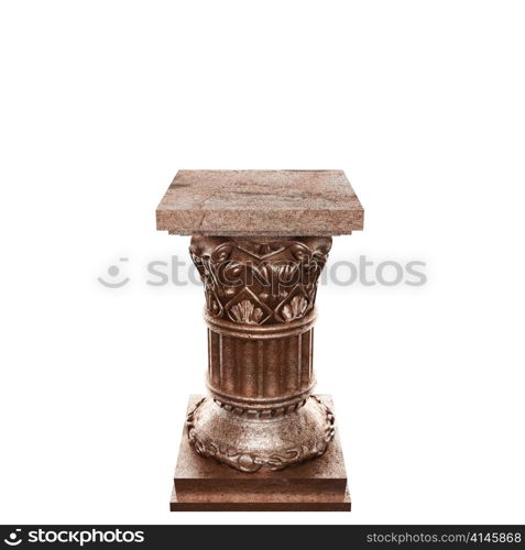 bronze column made in 3 D graphics