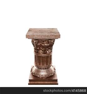 bronze column made in 3 D graphics