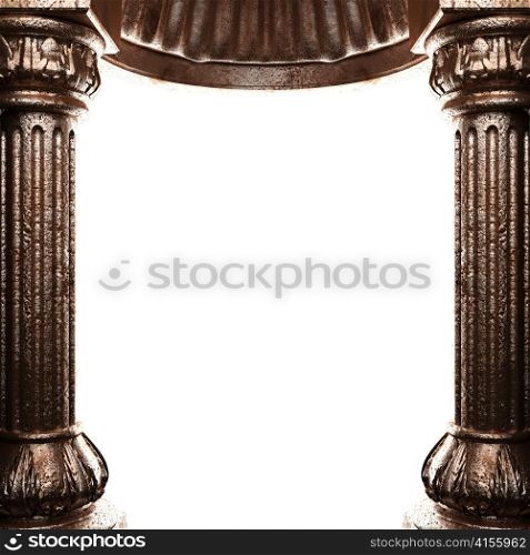 bronze columns and arch made in 3D
