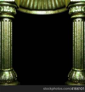 bronze columns and arch made in 3D