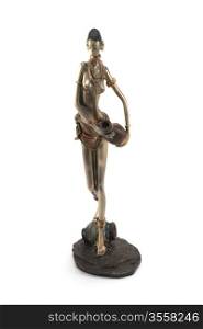 Bronze statuette of the denuded women(woman) with pitcher