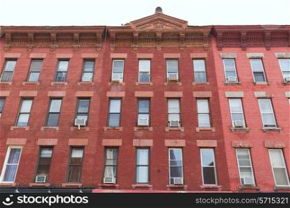 Brooklyn brickwall building facades in New York NY USA