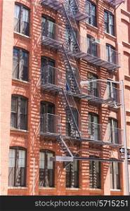 Brooklyn brickwall facades in New York US