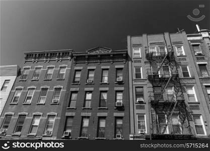 Brooklyn brickwall facades in New York US USA