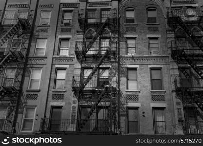 Brooklyn brickwall facades in New York US USA