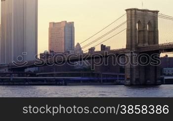 Brooklyn Bridge and Manhattan waterfront, New York City