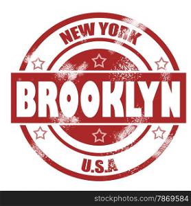 Brooklyn Stamp image with hi-res rendered artwork that could be used for any graphic design.. Brooklyn Stamp