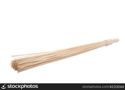 broom for a massage in the sauna. Isolated on white background
