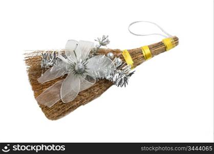 broom souvenir isolated on a white background