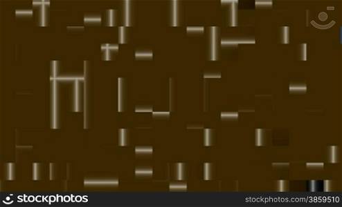 Brown abstract background. Light cylinders rotate.
