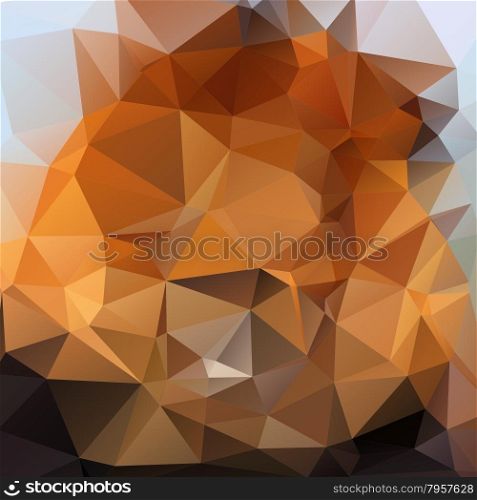 Brown abstract geometric rumpled triangular low poly style illustration graphic background.