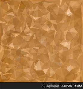 Brown Abstract Polygonal Background. Brown Geometric Pattern.. Polygonal Background