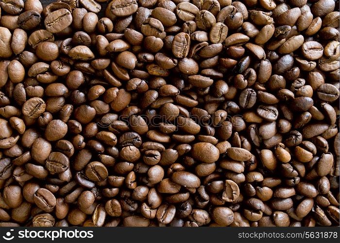 Brown background pattern from coffee grains