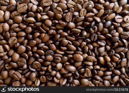 Brown background pattern from coffee grains