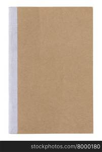 brown book cover isolated on white background with clipping path