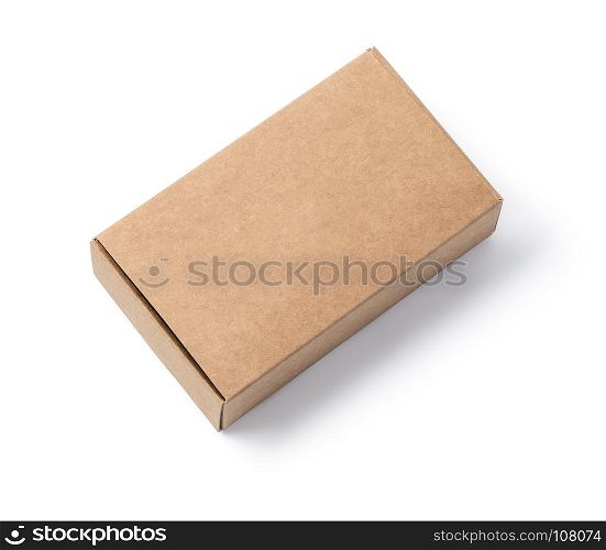 brown boxes recycle isolated on white with clipping path
