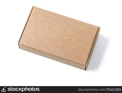 brown boxes recycle isolated on white.With clipping path