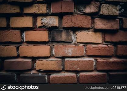 Brown brick wall. Illustration Generative AI