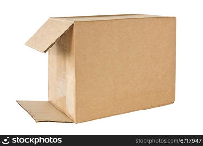 brown cardboard box isolated on white background