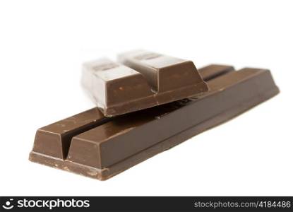 brown chocolate isolated on white background