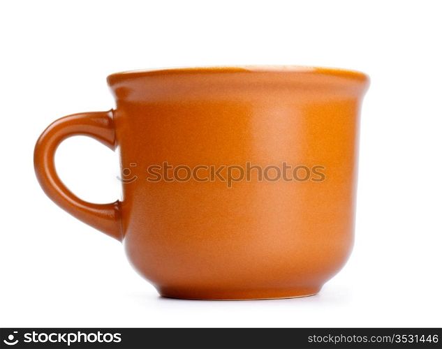 brown coffee cup isolated on white background