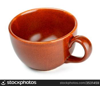 brown coffee cup isolated on white background