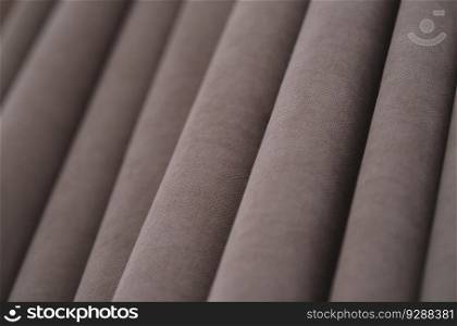 Brown curtain folds