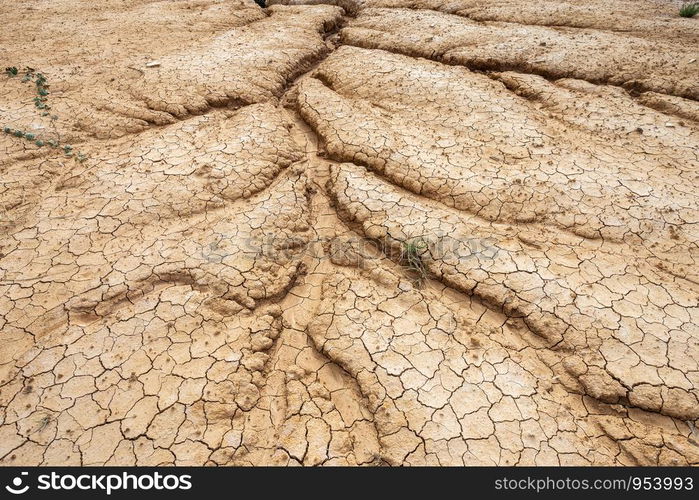 Brown dry soil or cracked ground texture background.