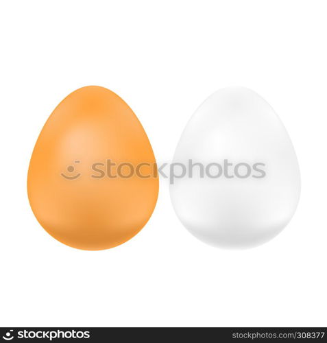 Brown Easter Egg Icon on White Background.. Brown Easter Egg Icon