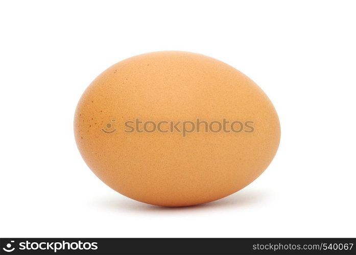 Brown egg isolated on white background