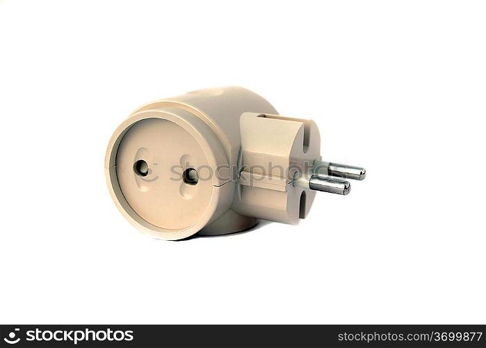 Brown electric t joint isolated