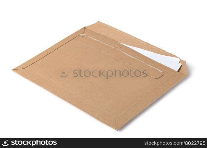 Brown envelope. Brown envelope isolated on white background