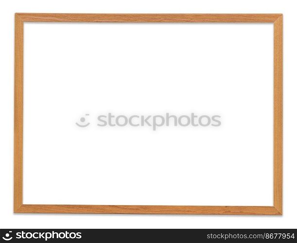 brown frame picture isolated on white with clipping path.