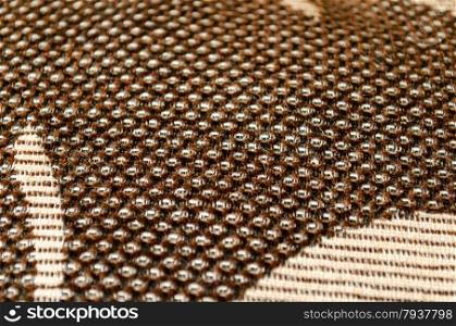 Brown linen texture closeup