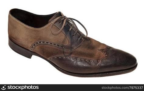 Brown men genuine leather shoes