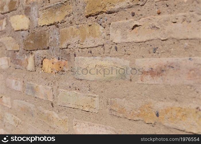 Brown misty brick wall for background or texture