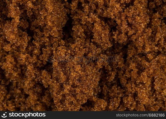 brown muscovado sugar close up macro background shot