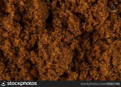 brown muscovado sugar close up macro background shot