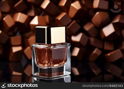 Brown nail polish bottle.