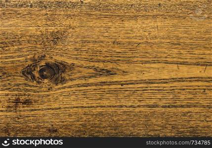 Brown old teakwood texture background with wood knot of natural tropical hardwood
