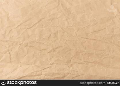 Brown paper background texture. Crumpled paper