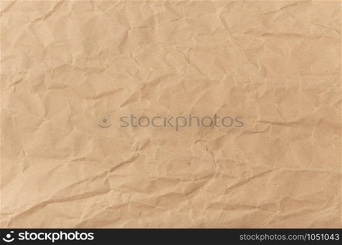 Brown paper background texture. Crumpled paper