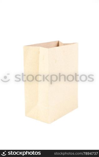 Brown paper bag. In brown paper bag. Isolated white background