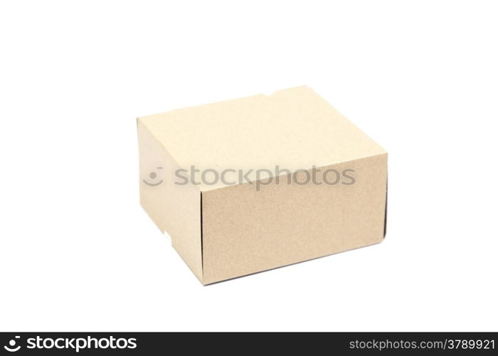 Brown paper box on white isolated background.packshot studio.