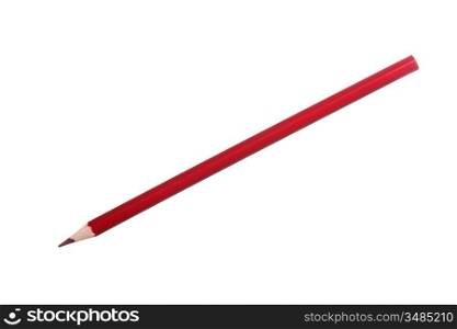 brown pencil isolated on a white background