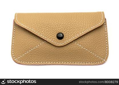 Brown purse isolated on white background