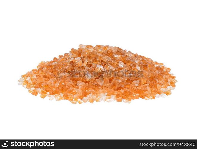 Brown rock sugar isolate on white background
