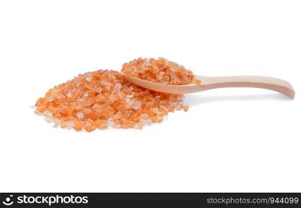 Brown rock sugar isolate on white background