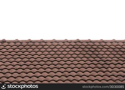 Brown Roof tile isolated on white background.. Brown Roof tile isolated on white background and have clipping paths to easy deployment.